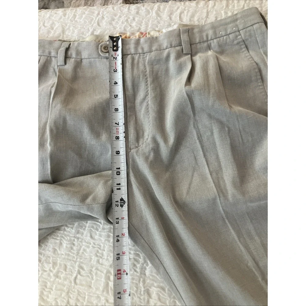 Tommy Bahama Golf Pants Havana Herringbone 36 X 30 Tan Beige Silk